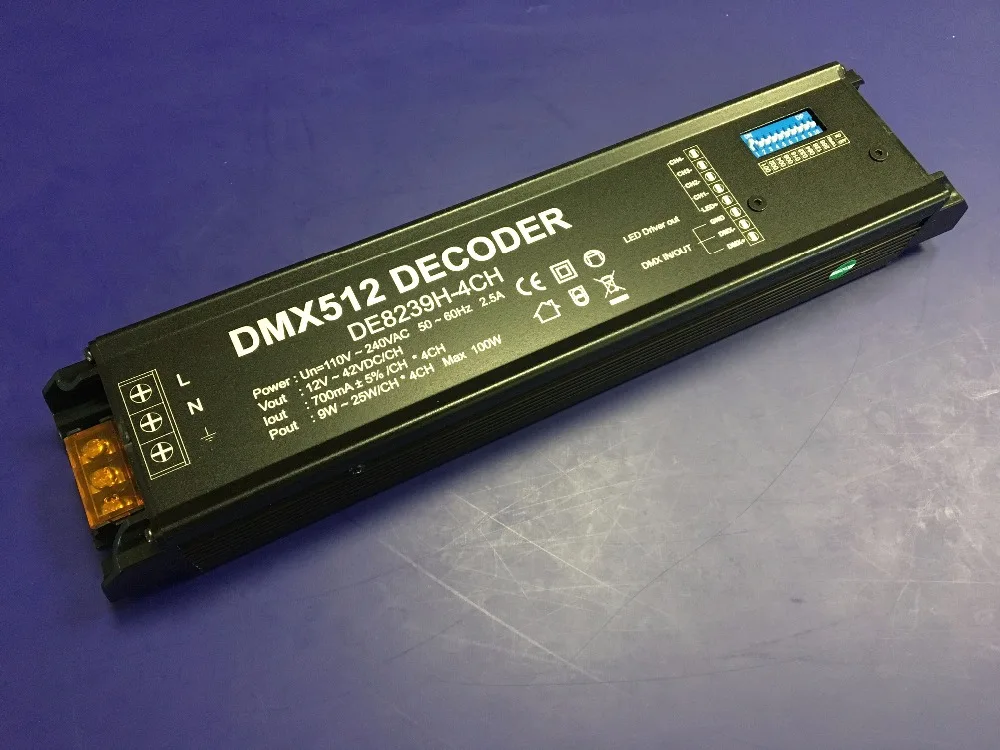 New Products 4 Channel Output RGBW 100W DMX 512 LED Driver 230V