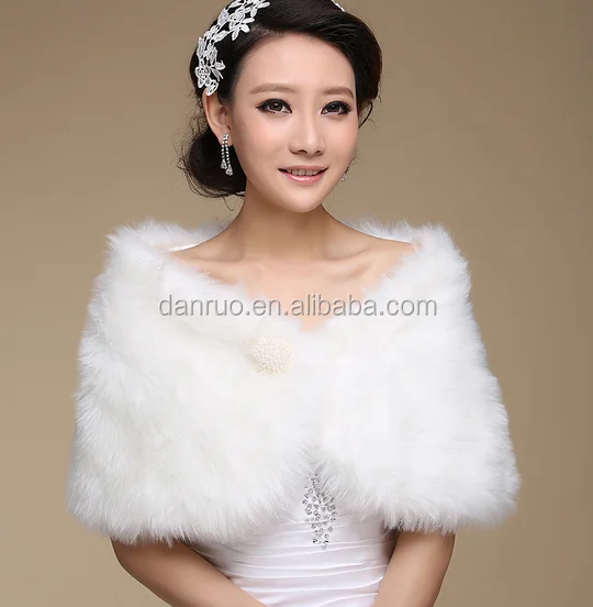 Чемпион/слоновая кость накидка из искусственного меха пальто шерстяной свадебная