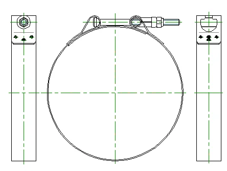 Сверхмощный зажим для шланга с Т-образным болтом 304 нержавеющей стали 19 мм x 0,6 мм регулируемый зажим