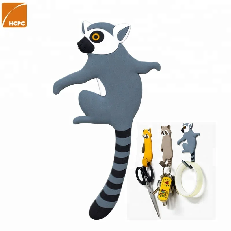 Wholesale and Retail Adhesive Dog Design Key Hooks Gift Promotion Animal Wall Hooks