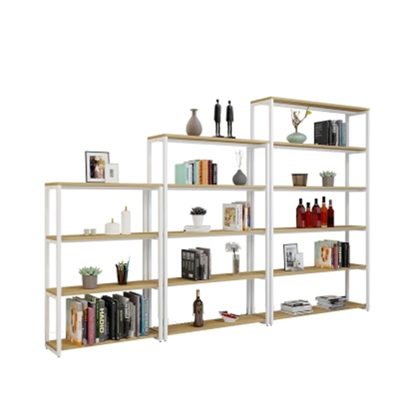 MINISO Shelf supermarket wooden display shelf wooden and metal shelving ...