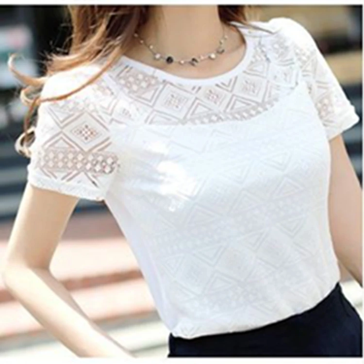 crochet white blouse