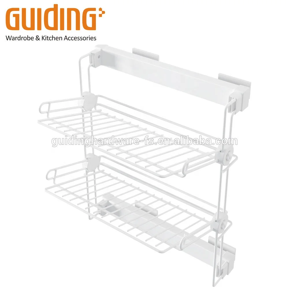 Lateral Pull-out 4 Tier Metallic Shoe Shelf  with Dtc Hinge Soft Closing