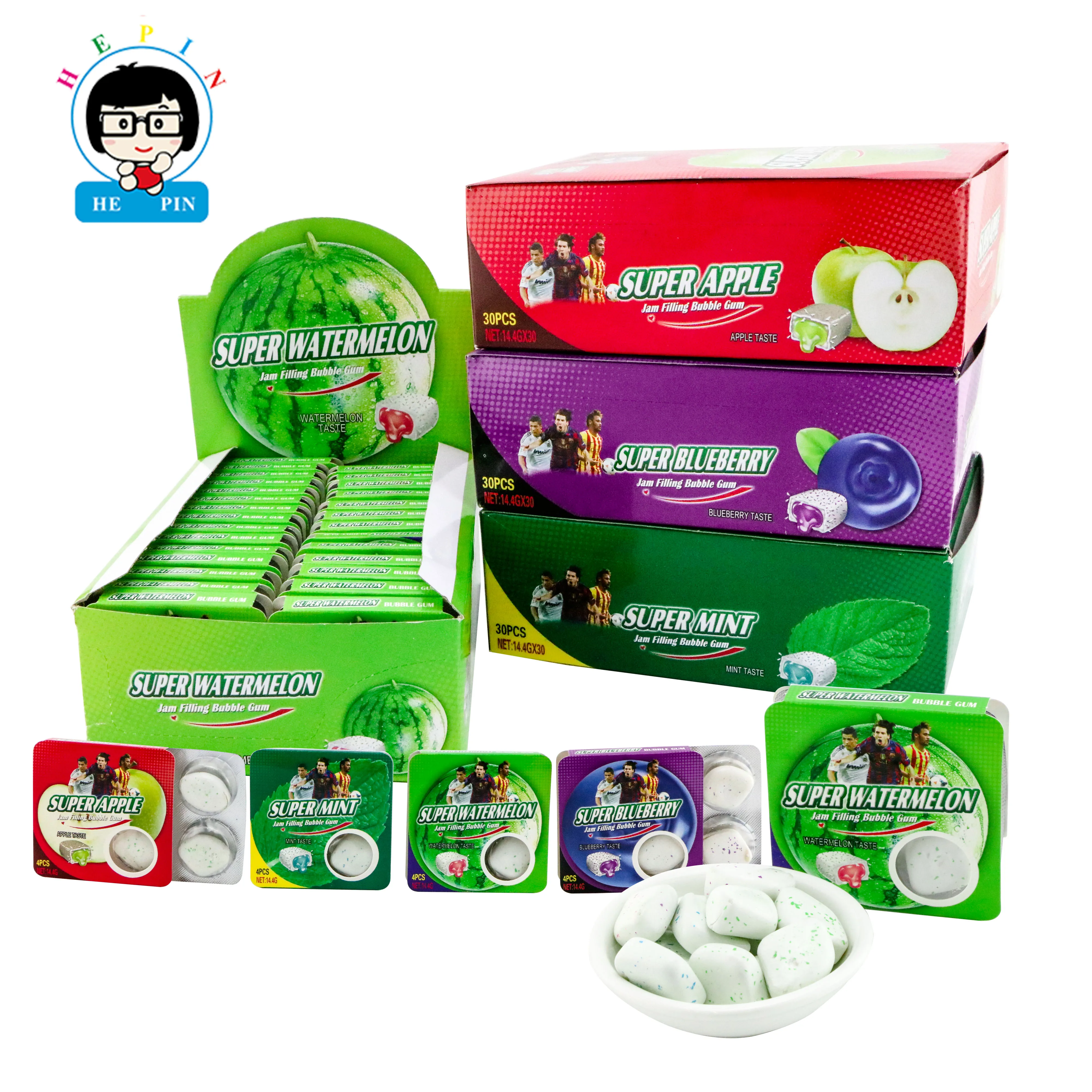 Centrefilled and Sugar Free Chewing Gum with Liquid Filling Packing