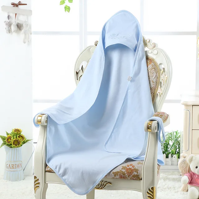 Муслин Хлопок ребенок с капюшоном пеленать халат мягкий детский халат