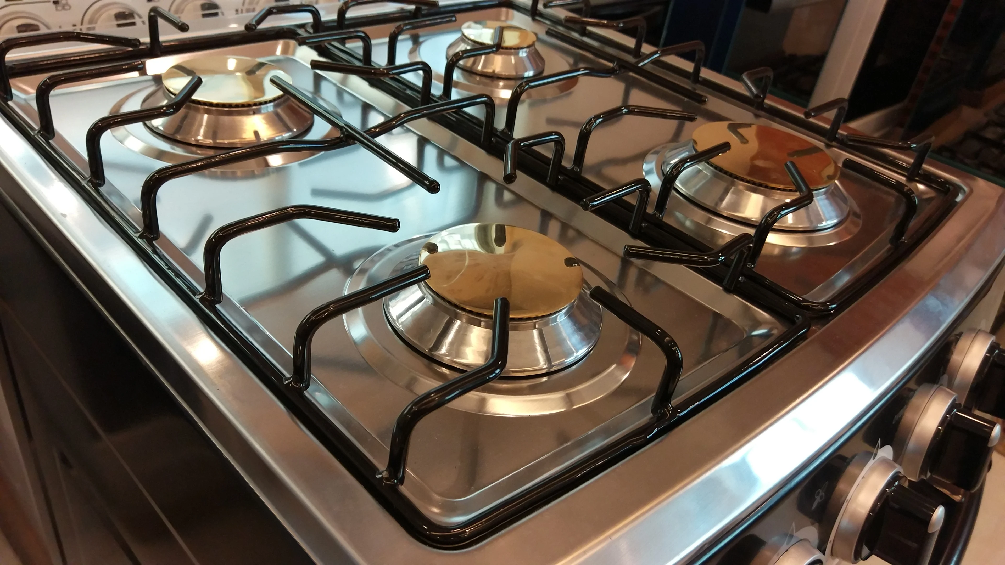 50x50' Big Capacity 60L 20 Inch 4 burner Free Standing Gas Cooker with Oven with Glass Lid