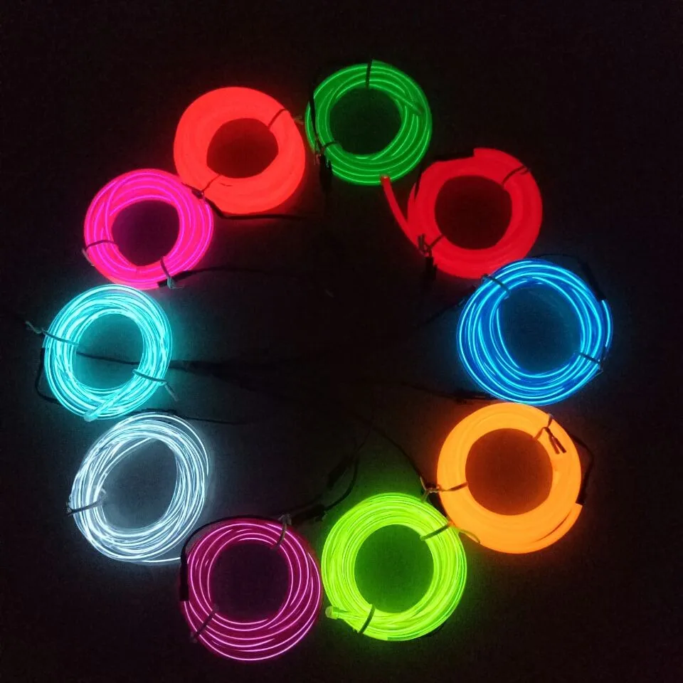 High Bright Multi Color Light Up Cold Light Electroluminescent El Wire Led Neon Wire With