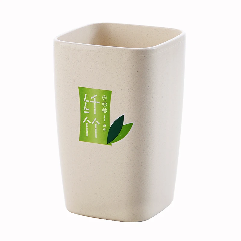 Multifunctional teeth brushing cup bamboo fiber plastic water mug plastic drinking cup