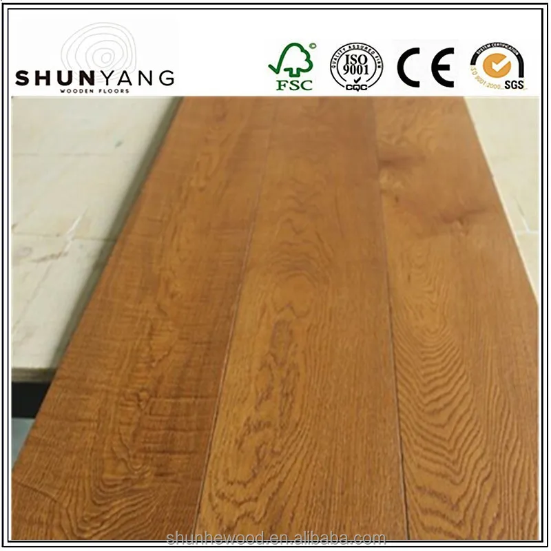 220mm Width UV Oiled Brushed and Smoked White Oak Engineered Parquet Flooring