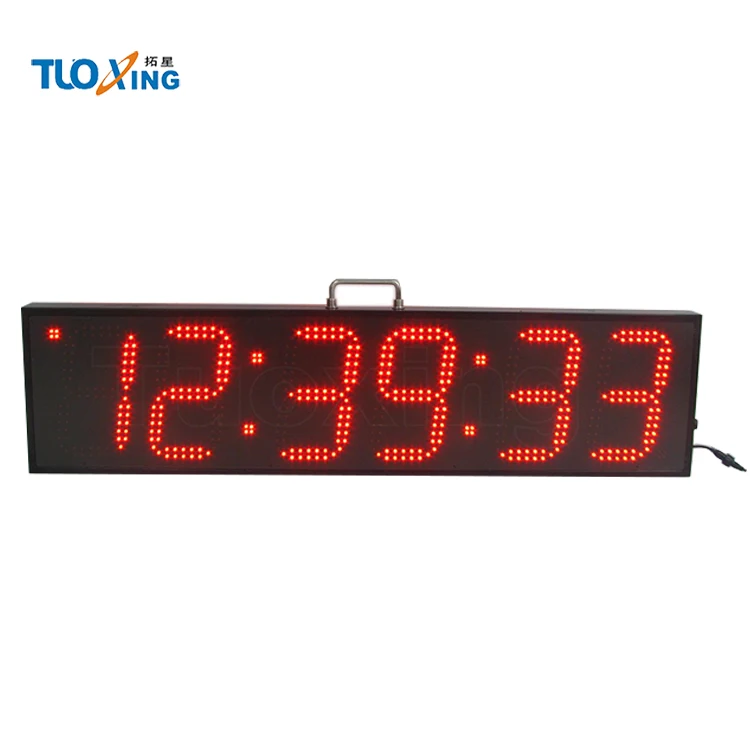 Temporizador deportivo LED de pulgadas y dígitos, reloj