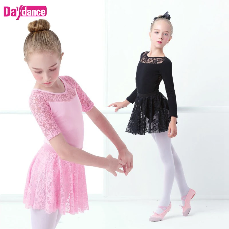 Kids Girls Ballet Dance Leotard Lace Skating Dress Costume Training Dancewear 