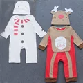 2016 Autumn Winter Baby Girls Boys Reindeer Cotton Romper Girls Christmas Newborn baby Clothes Infant Rompers