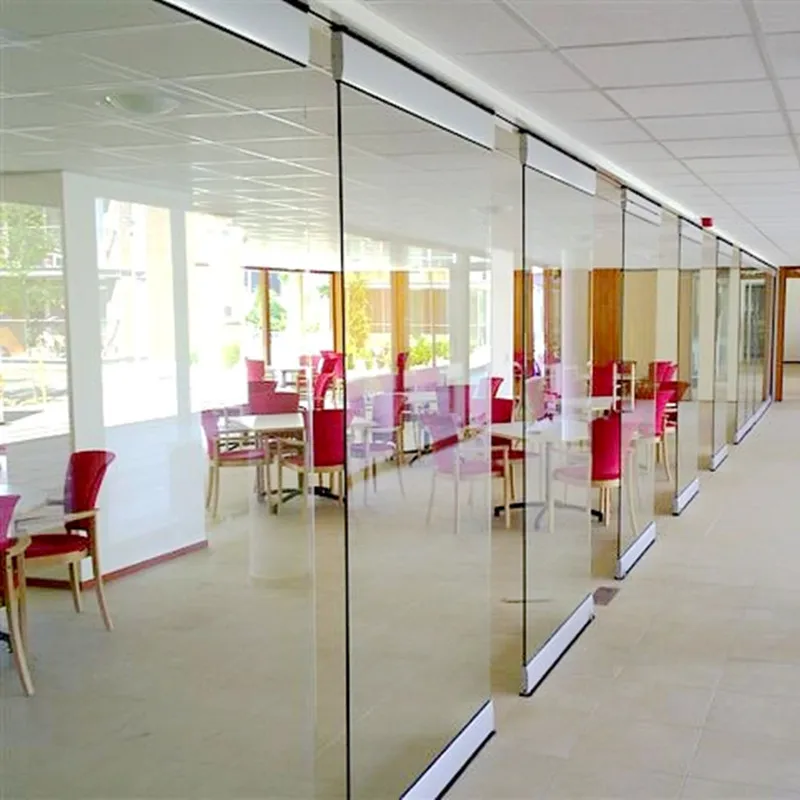 Modular Portable Aluminum Office Frameless Conference Room Partition Glass Partition Wall for Office