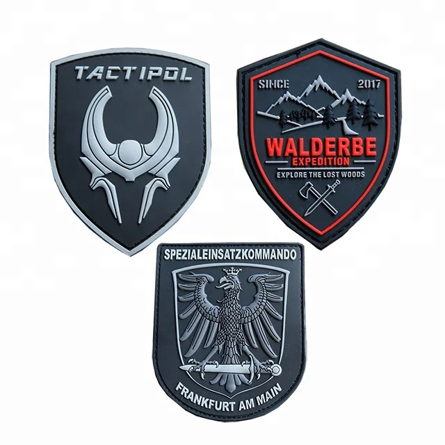 Custom Embossed 3d Soft Garment Pvc Patch