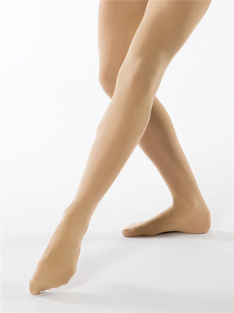 Оптовая продажа нейлоновые розовые балетные танцевальные колготки BT00006 из спандекса для школьниц