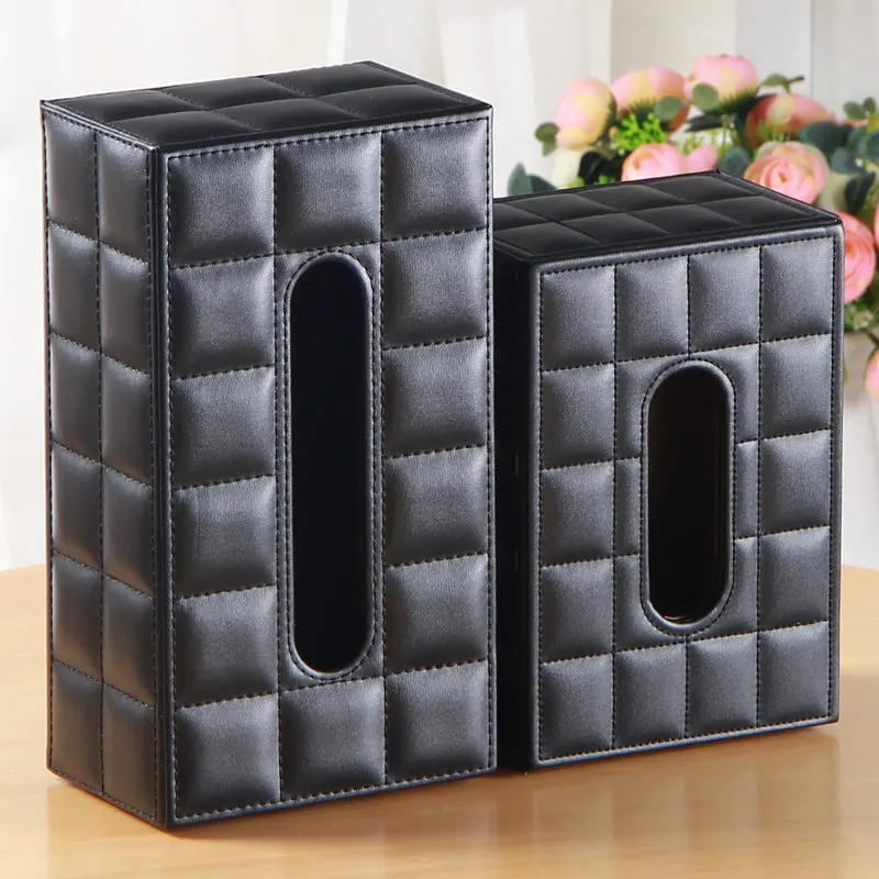 High Quality Custom PU Leather Tissue Box
