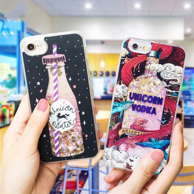 Fashion Perfume Bottle Liquid Quicksand Mobile Phone Case for iPhone -  China Phone Case and PC Cases price