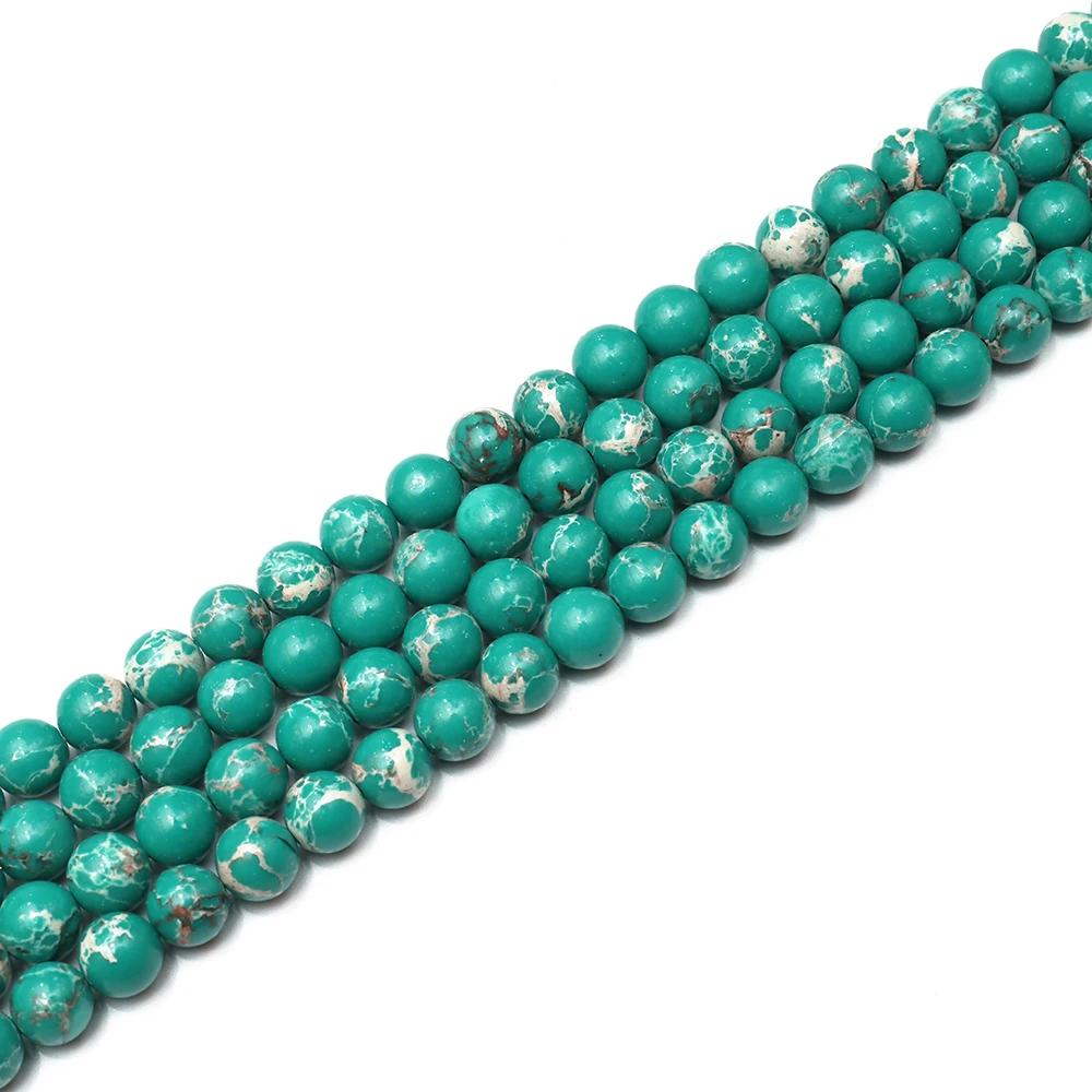 Cheap Turquoise Gemstone Loose Beads Round 6mm 8mm Energy Stone Healing Power for Jewelry Making Chinese Blue Turquoise