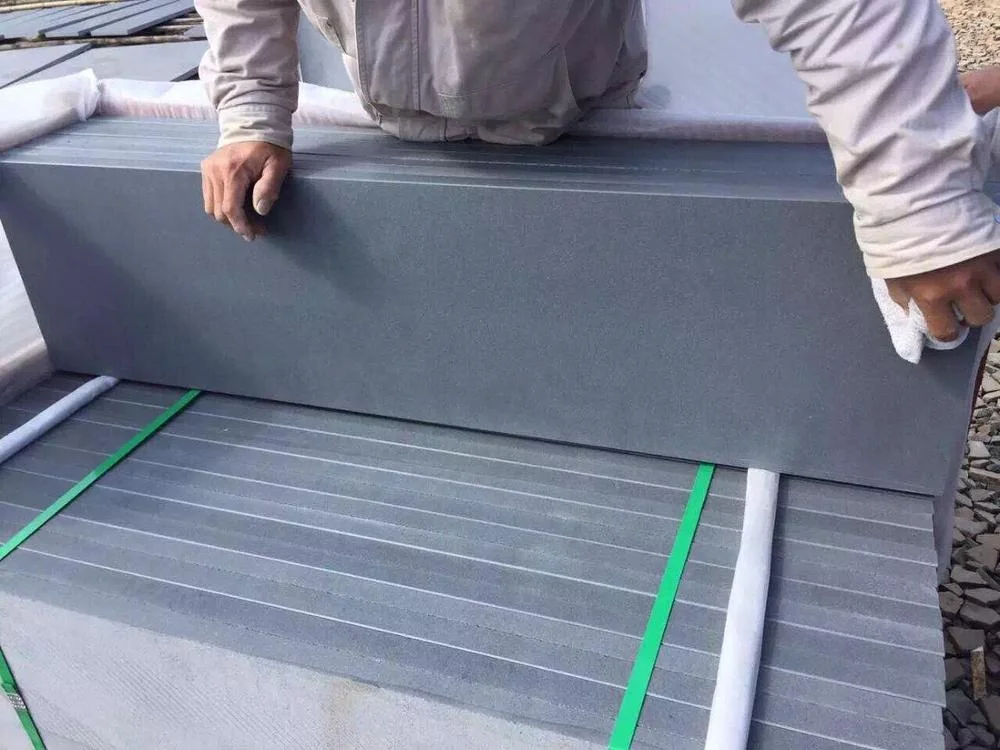 Limestone Swimming Pool Toping Slabs With Edges Carving