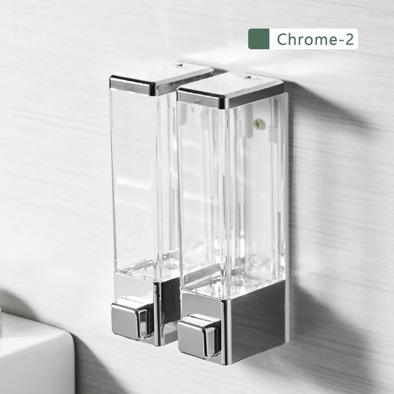 Многоразового использования отель дома ABS пластик коммерческое настенный пены двойной мыло шампунь диспенсер для жидкого мыла