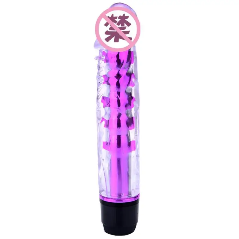 Factory Transparent Crystal Soft Penis Mandingo Flexible Vibrating Dildo Sex Toy for Women Best Crystal Penis  for Lady%