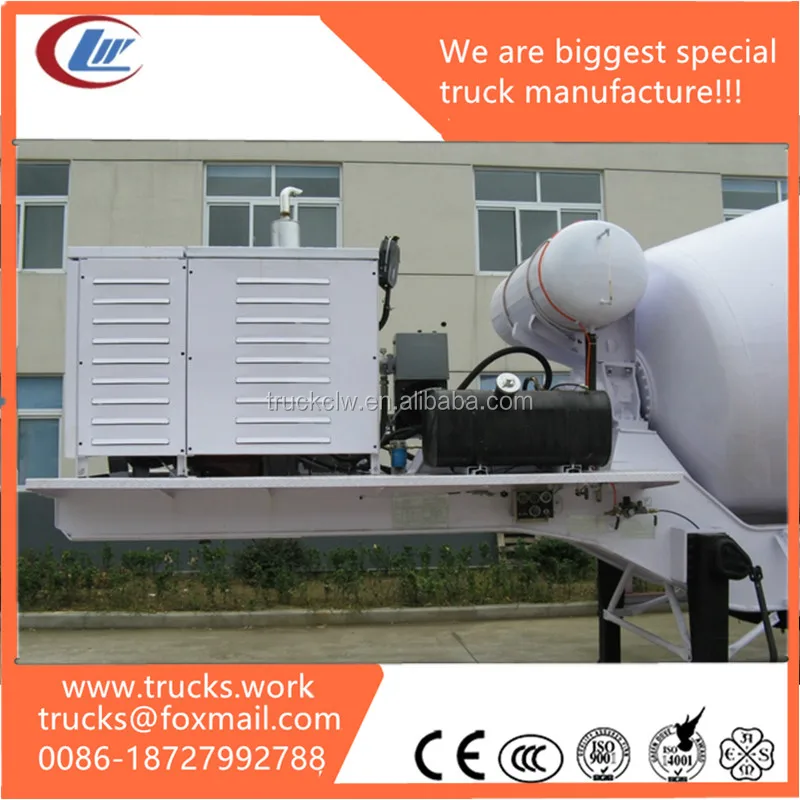 Powder Concrete Mixer Trailer Sales in Africa Concrete Mixer Transportation Truck Semi Trailer Price