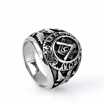 Fancy Ring Designs For Mens,Stainless Steel Domineering Vintage Freemason Masonic Rings