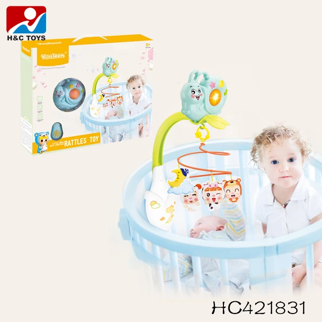 Высококачественный подвесной музыкальный мобиль для детской кроватки с проектором HC428012