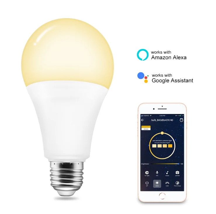 Умная разноцветная Светодиодная лампа E27 с дистанционным управлением через приложение Tuya и Wi-Fi