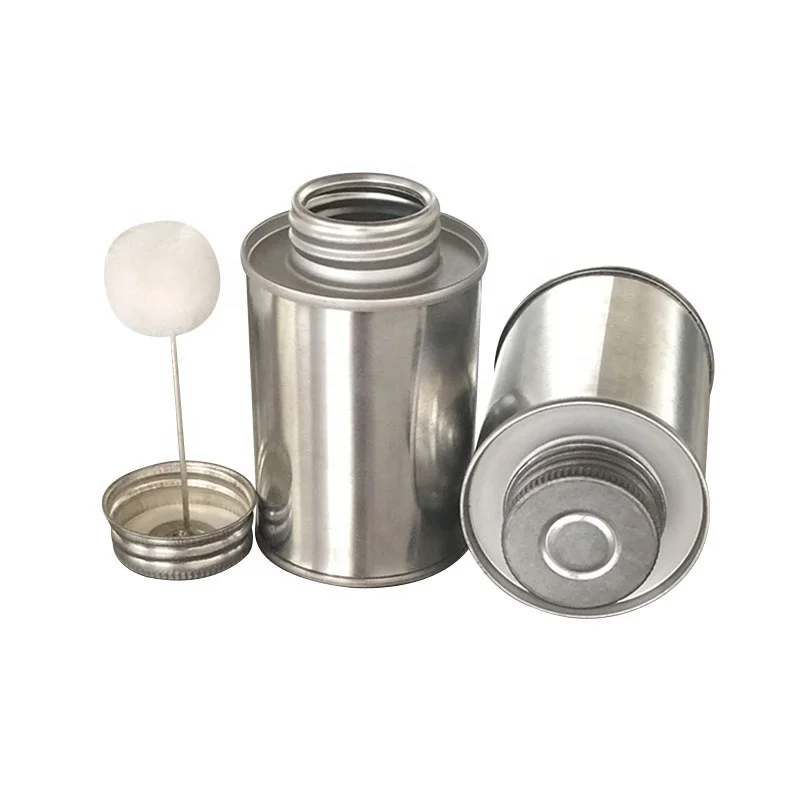 4oz Round PVC Glue Tinplate Tin Solvent Can Manufacturer With Dauber Lid