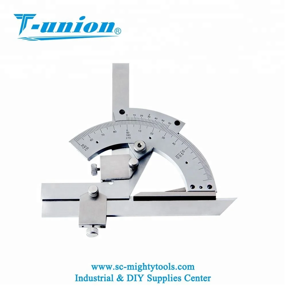 
0-320 degree, 0-360 degree Universal Bevel Protractor, Stainless Steel And Carbon Steel Universal Vernier Protr 