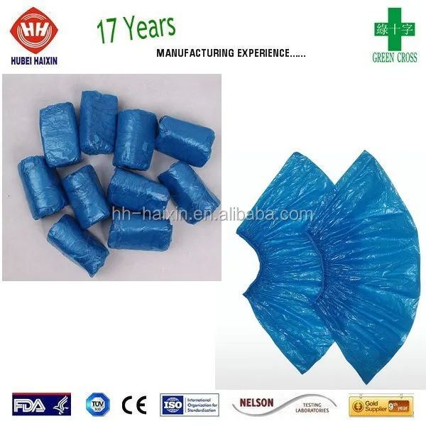 shoe covers disposable overshoes Machine Made Disposable fabric CPE Plastic Shoe Cover automatic shoe cover