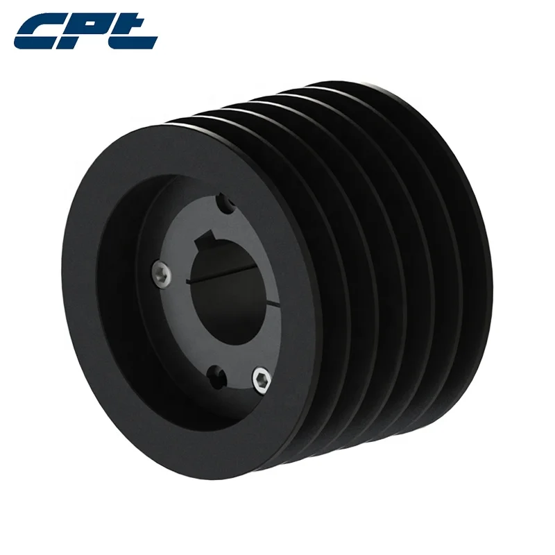 SPA 6 Groove Vee 4545 Pulleys & Taper Bushes Wheel Taper Bore Cast Iron GG20, G3000 V-BELT ISO9001:2008 100mm ~ 1000mm CN;SIC