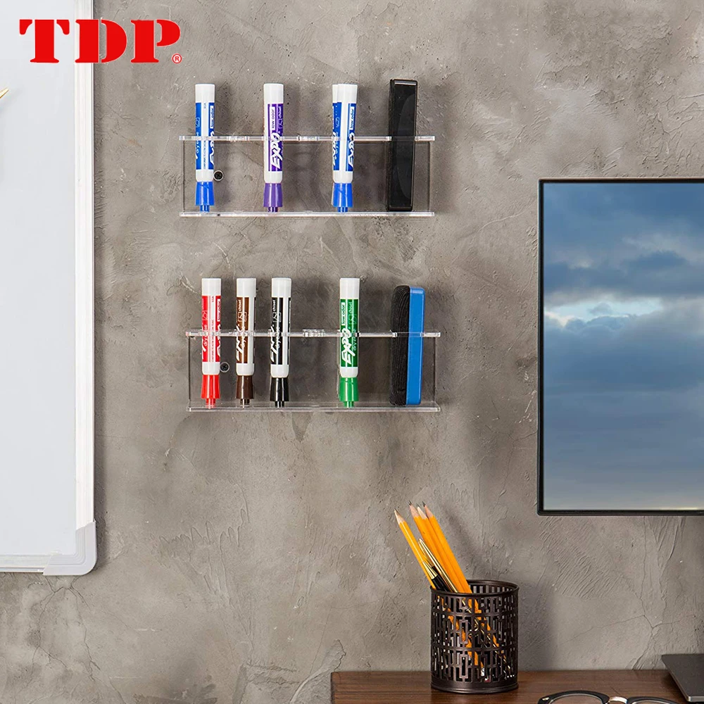 Настенная прозрачная акриловая для зубной пасты для зубной щетки 10-слот Dry-стирание маркер и ластик, держатели, набор из 2 предметов