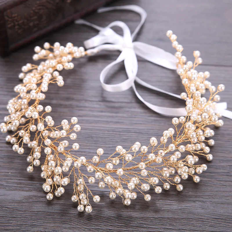 Pearl Bridal Hair Accessories Bride Headband Wedding Crown Tiara - Buy Bride  Hair Jewelry,Pearl Bridal Hair Accessories,Pearl Heandband Product on  