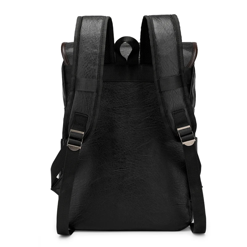 Vintage Pu Backpack School Bags for Men Leather Lowest Price Made in China