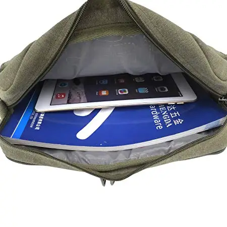 Multifunctional Mens Womens Crossbody Handbag Messenger Shoulder Purse Bag Canvas Travel Purse Change Packet