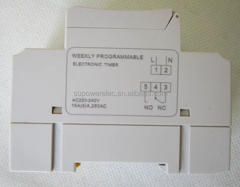 Heschen THC15A - Temporizzatore Digitale Elettronico Digital Power LCD Programmabile Settimanalmente CA 220 – 240 V 16 Amp SPST 35 Mm DIN Rail - Foto 2