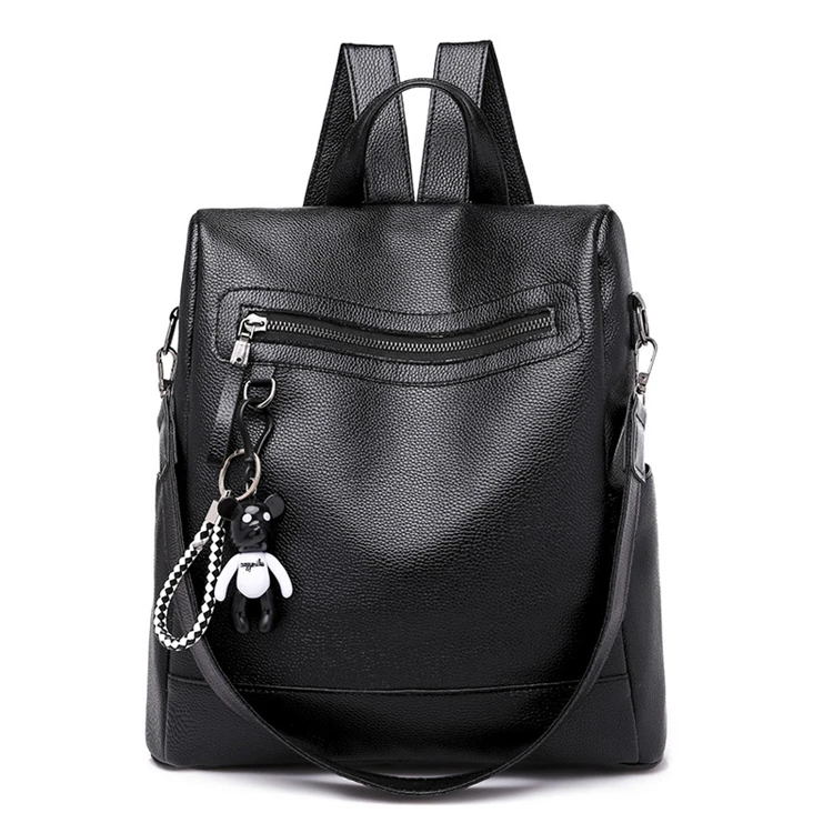 plain leather backpack