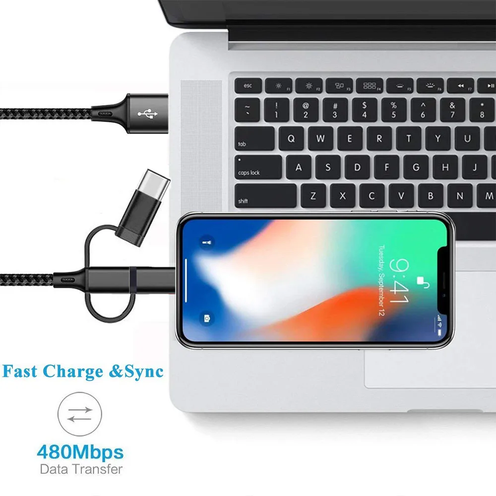 
 3 в 1, USB-кабель для зарядки и передачи данных  