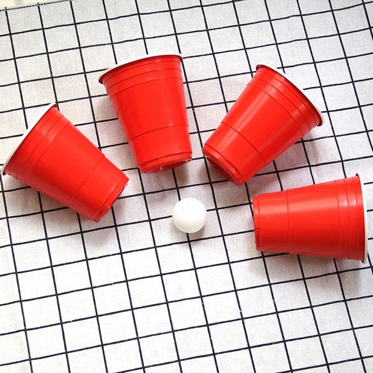 22 чашки + 2 шара, набор стаканчиков для пива и понга, 16 унций, пластиковые стаканчики для пива и понга под заказ для игр