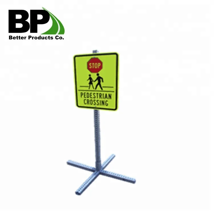 Galvanized Steel square Tubing Traffic Sign Stand
