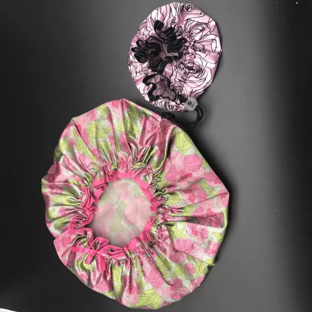 Extra Large Shower Caps For Women Adjustable Drawstring Elastic Band