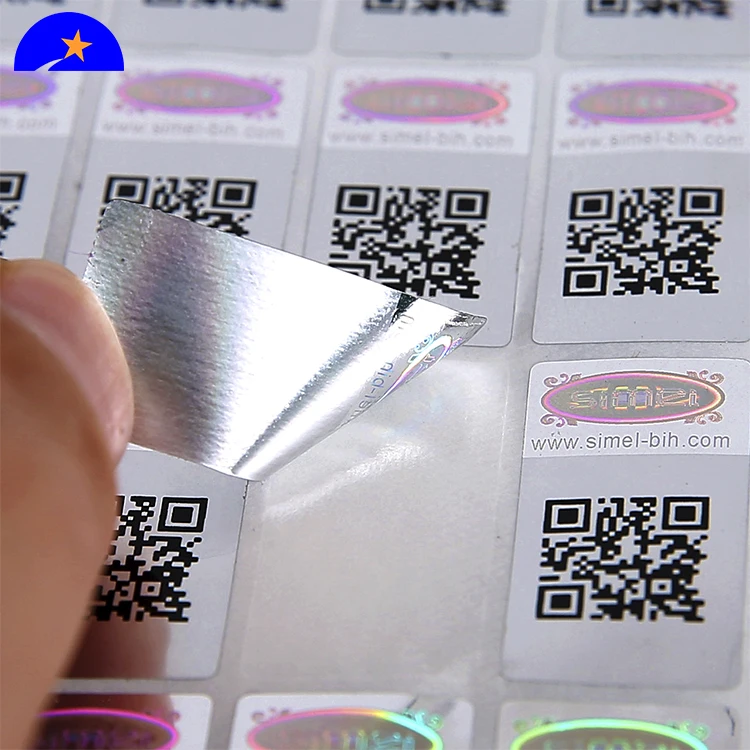 QR Code 3d Security Custom Hologram Sticker Label