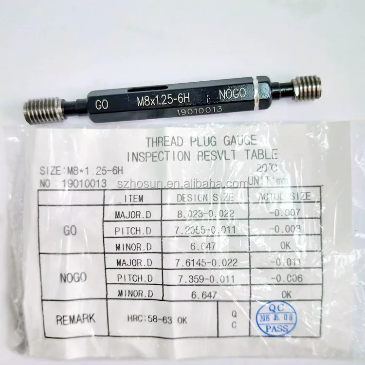 M53 to M100 Metric Right Hand Thread Plug Gage Gauge Select Size 