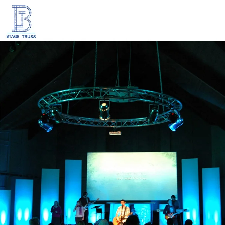 Aluminum Rotating Lighting Circle Display Truss Curve Truss  for bar DJ Booth Lighting Show