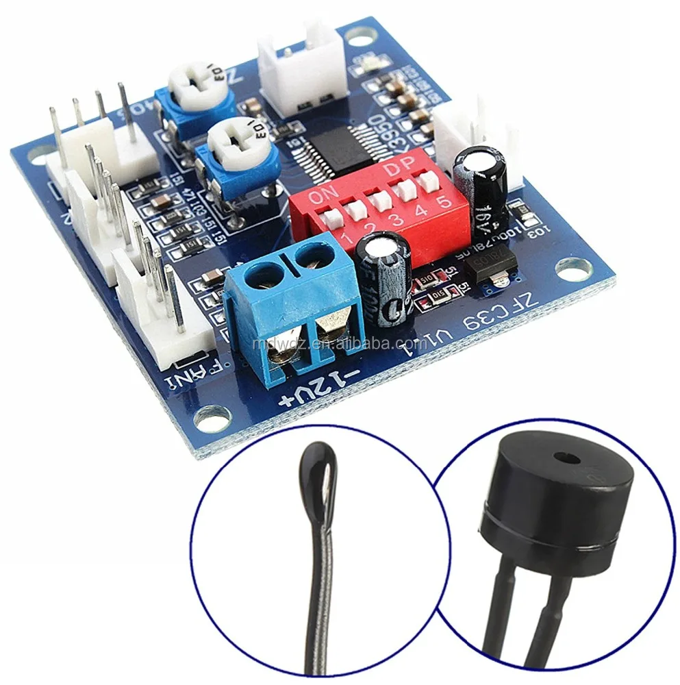 DC 12v 3a 4pin PWM PC CPU Fan Temperature Control Thermostat Speed Controller