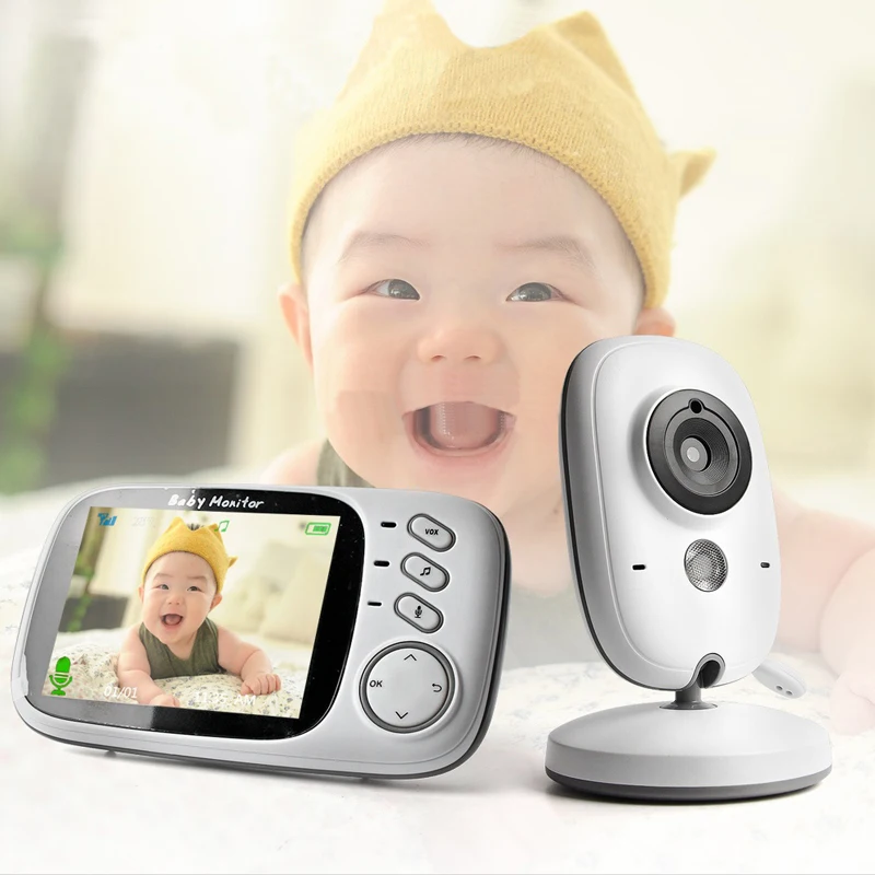 Wireless Baby Monitor Digital Camera Video Monitor for Kids with 2.4 inch LCD Screen 50m Indoor Transmission Supports Two-Way Talk Room Temperature