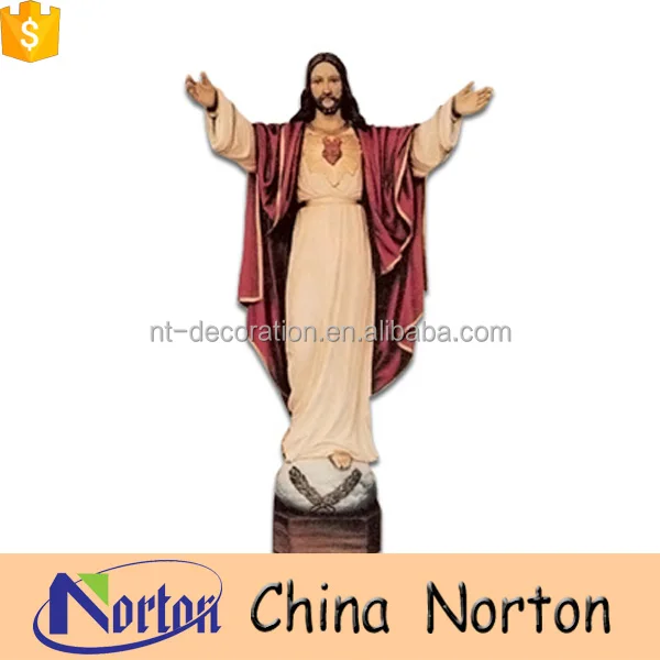 Стекловолокно религиозные saint церкви Статуя Иисуса для продажи NTRS-CS079Y