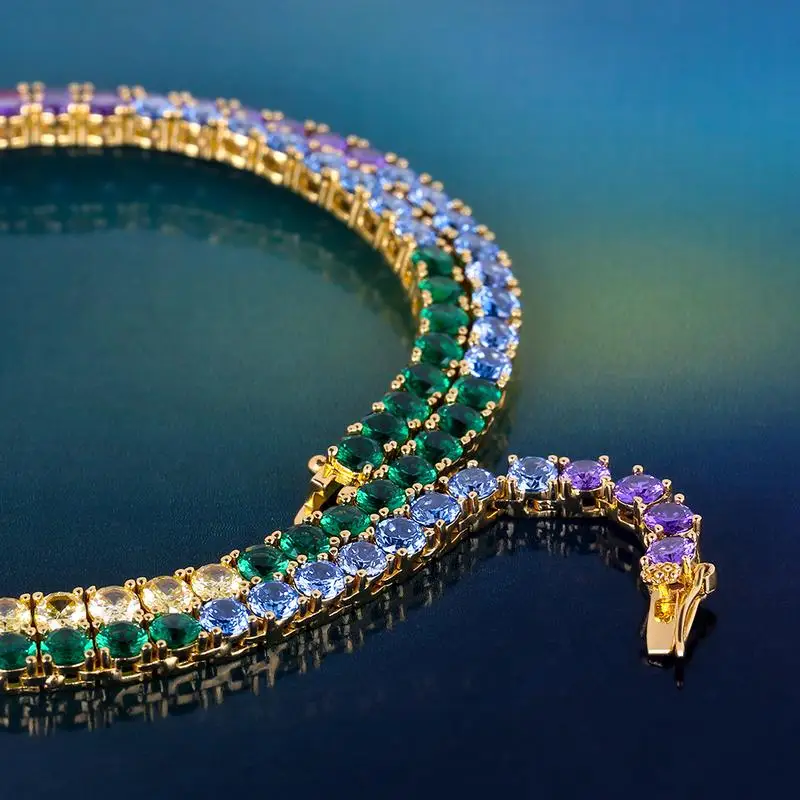 KRKC & COヒップホップネックレストップセールカラーアイス